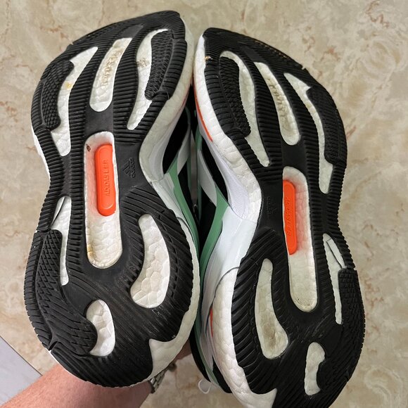 Stella McCartney Sz 8 Womens Solarglide Collab Sneakers Black Silver Green - Picture 12 of 15